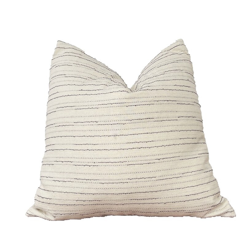 Natural and black line pillow cover, sofa pillow cover. 16x16”,18x18”,20x20” | Etsy (US)