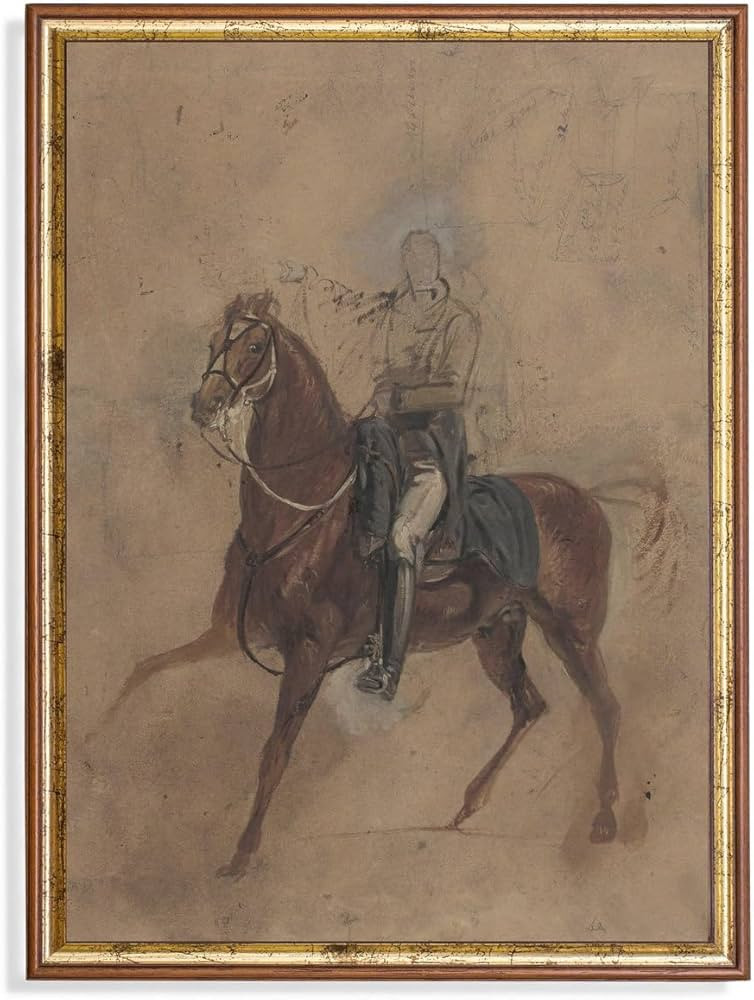 Printed And Shipped Vintage Horse Study Antique Equine Print Rustic Equestrian Artwork Farmhouse ... | Amazon (US)