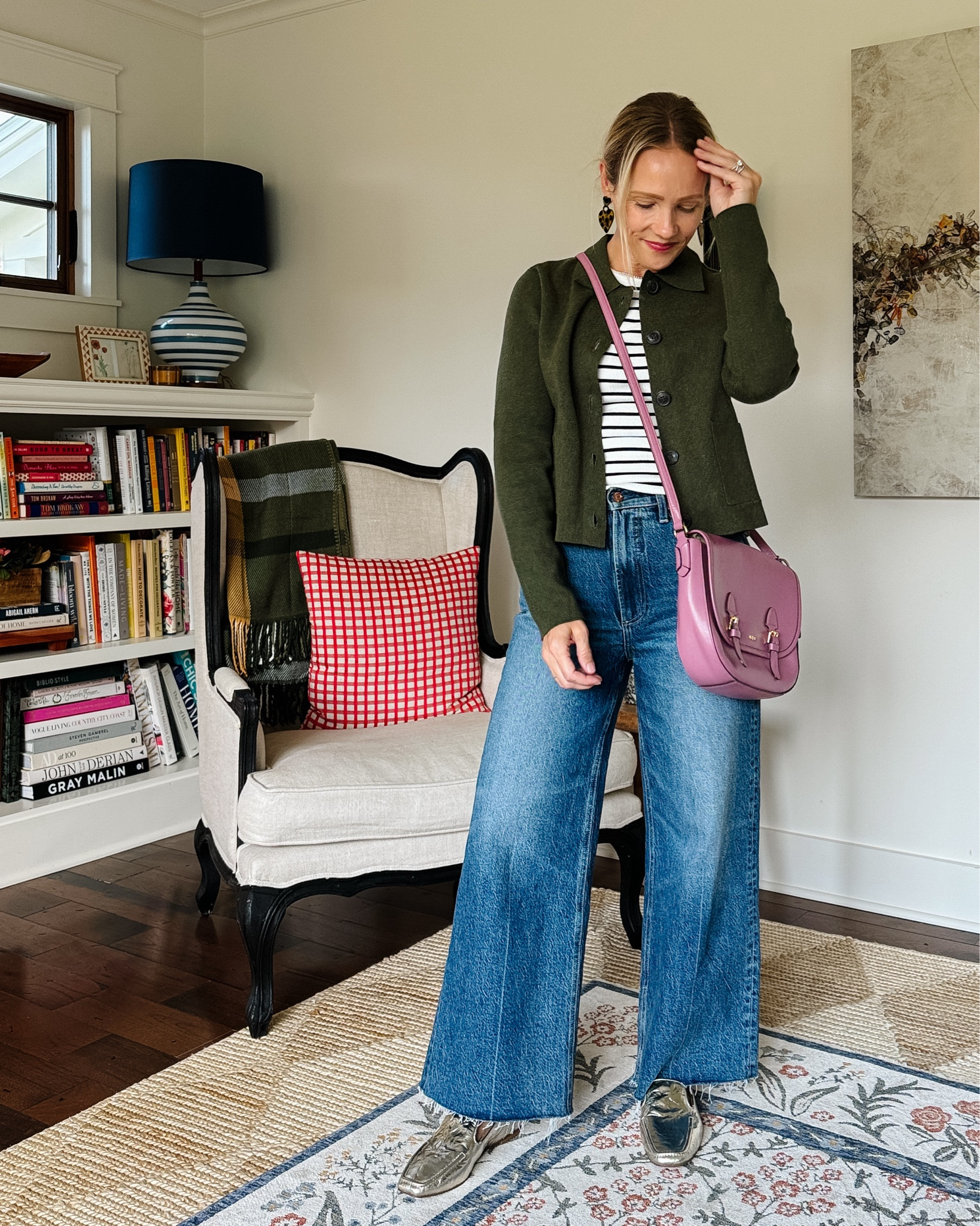 Use code CLAIRE15 for 15% off these perfect for Fall leopard heart hearings (also linked a couple more jewelry favorites!) 
Jcrew factory sweater is currently 50% off! True to size but is a closer fit so if in between go up. 
And I love my studded flats so much I got them in this gold metallic colorway. True to size 
♥️ Claire 

#LTKSeasonal #LTKShoeCrush #LTKSaleAlert