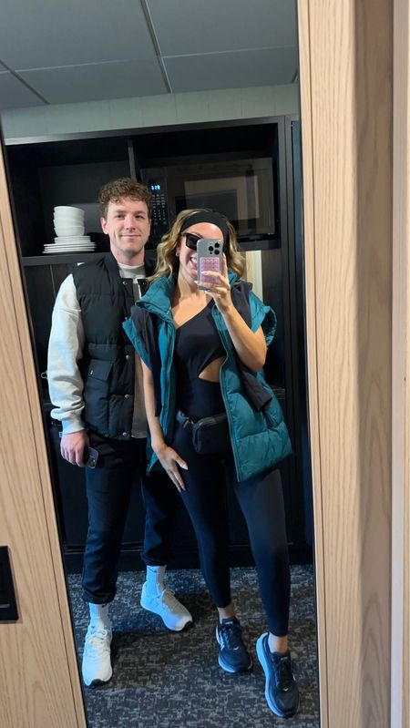 My hiking jumpsuit and vest ootd! 
I am wearing my normal small in both the jumpsuit and vest! 
Alex is wearing his normal size large and his vest is 20% off today with code AFLTK

#LTKmens #LTKstyletip #LTKfitness
