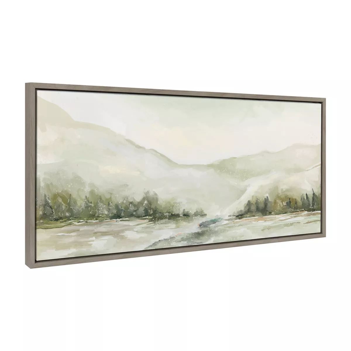Kate & Laurel All Things Decor 18"x40" Sylvie Winter Landscape 6 Framed Canvas Wall Art by Annie ... | Target