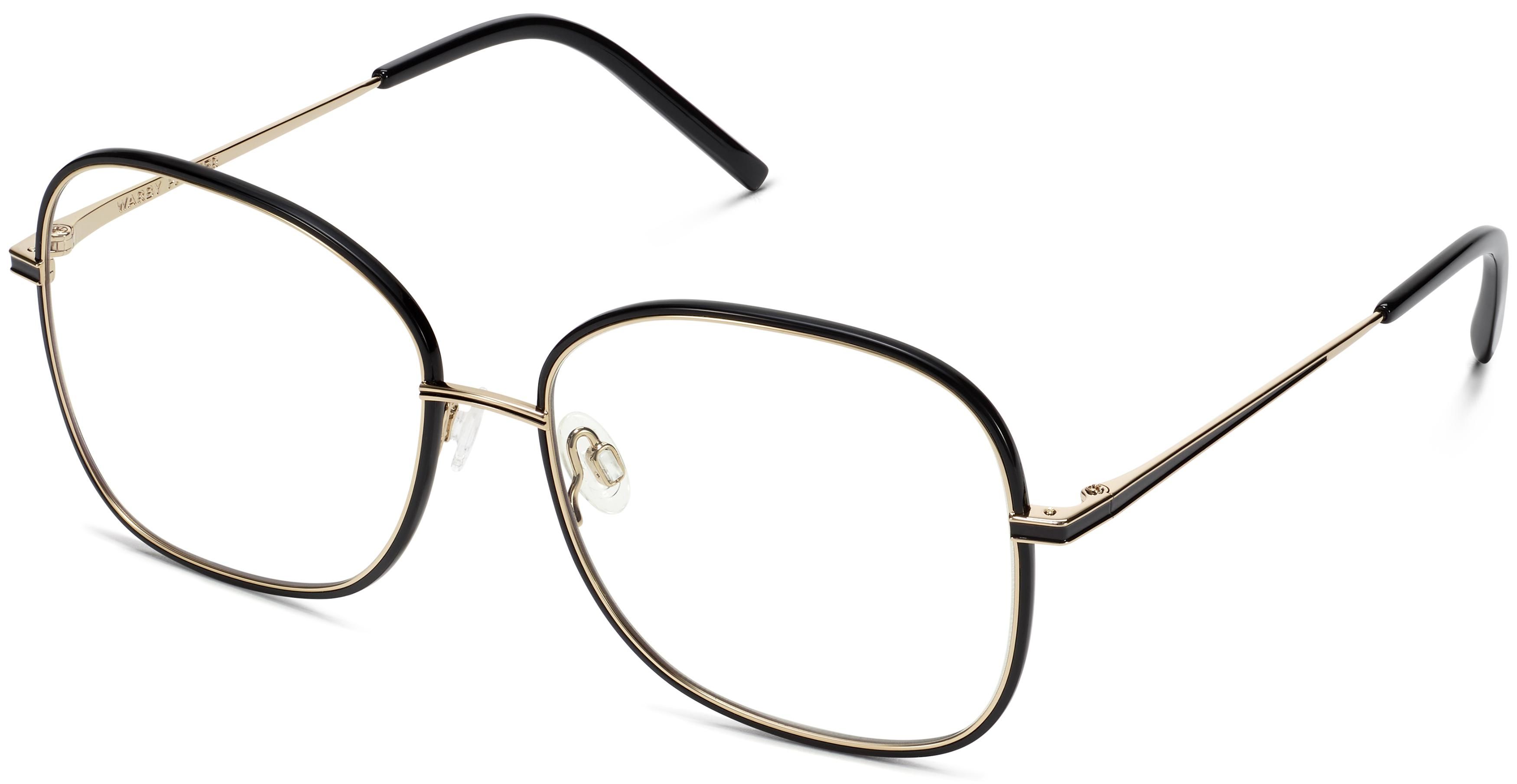Leah Eyeglasses in Jet Black with Polished Gold | Warby Parker | Warby Parker (US)