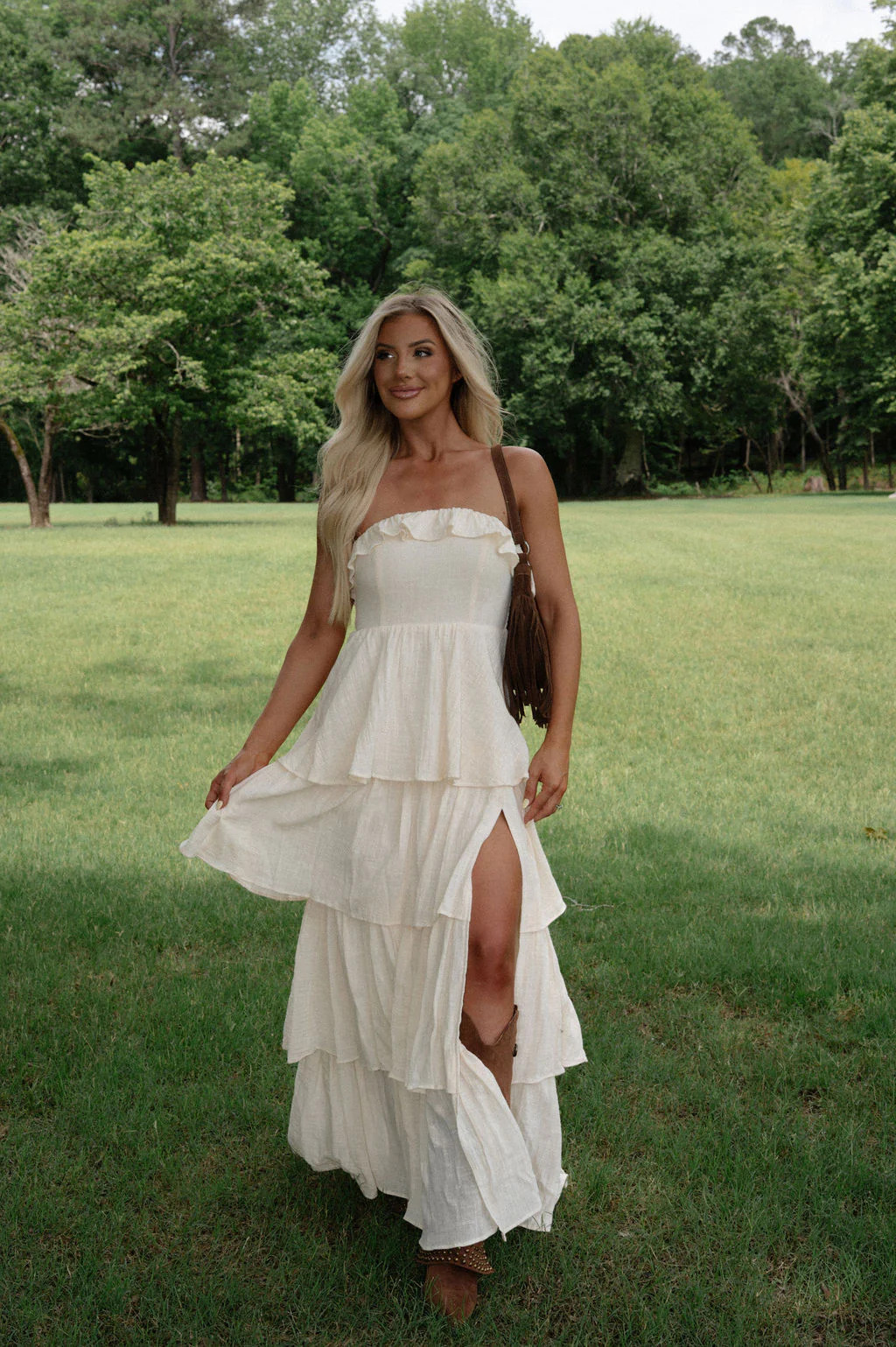 Warren Strapless Dress- Cream | These Three