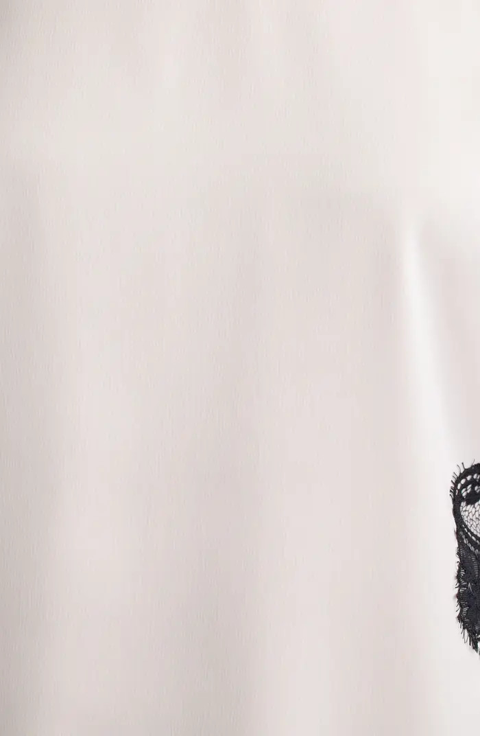 Lace Trim Bateau Neck Top | Nordstrom