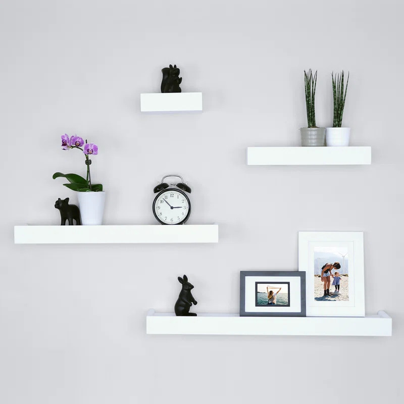 Modern 4 Piece Floating Shelf Set | Wayfair North America