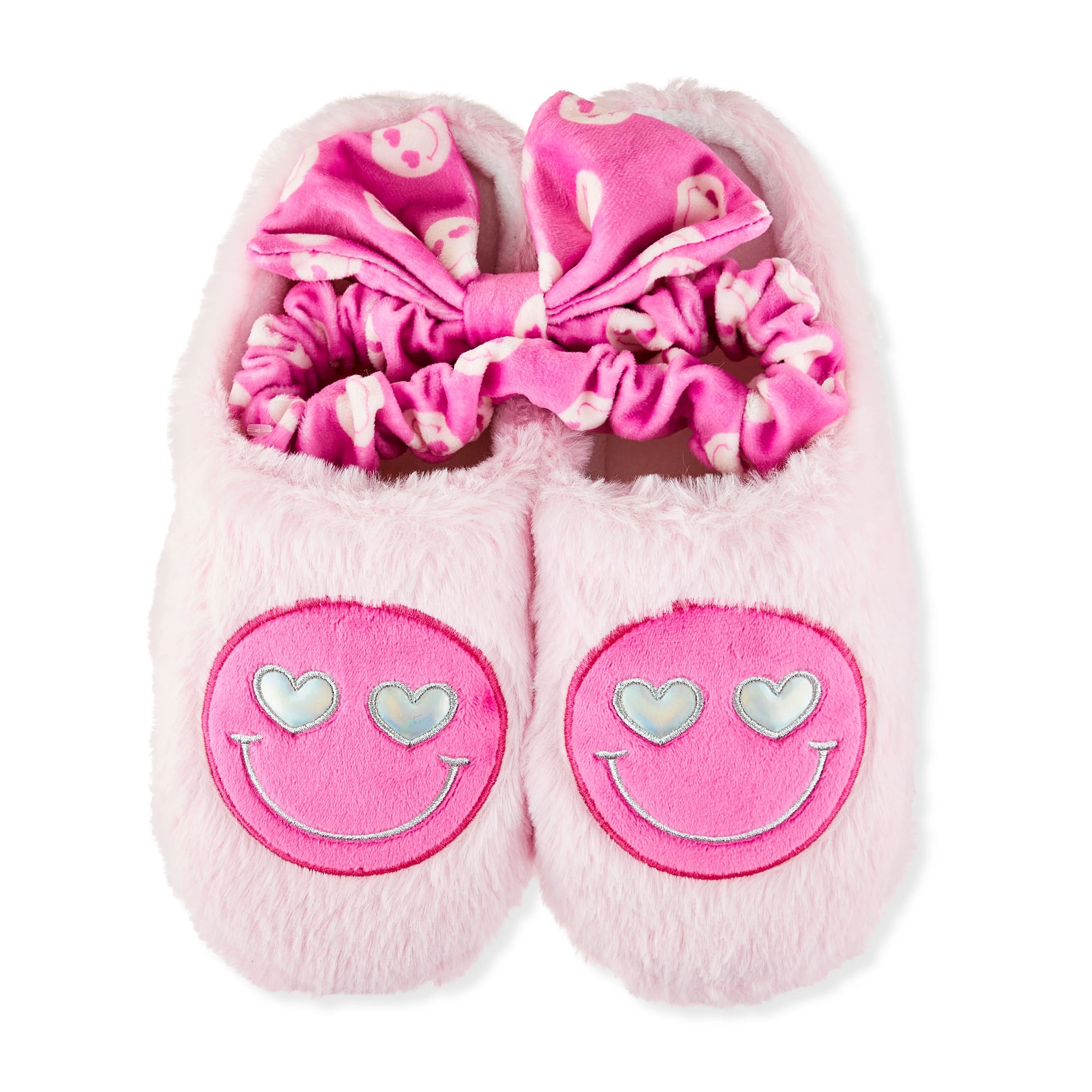 Valentine's Day 11in Pink Slippers with Headband Set for Adults by Way To Celebrate - Walmart.com | Walmart (US)