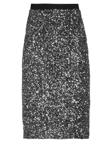 Caractère Woman Midi skirt Silver Size 2 Polyester, Elastane, Polyamide, Viscose | YOOX (US)