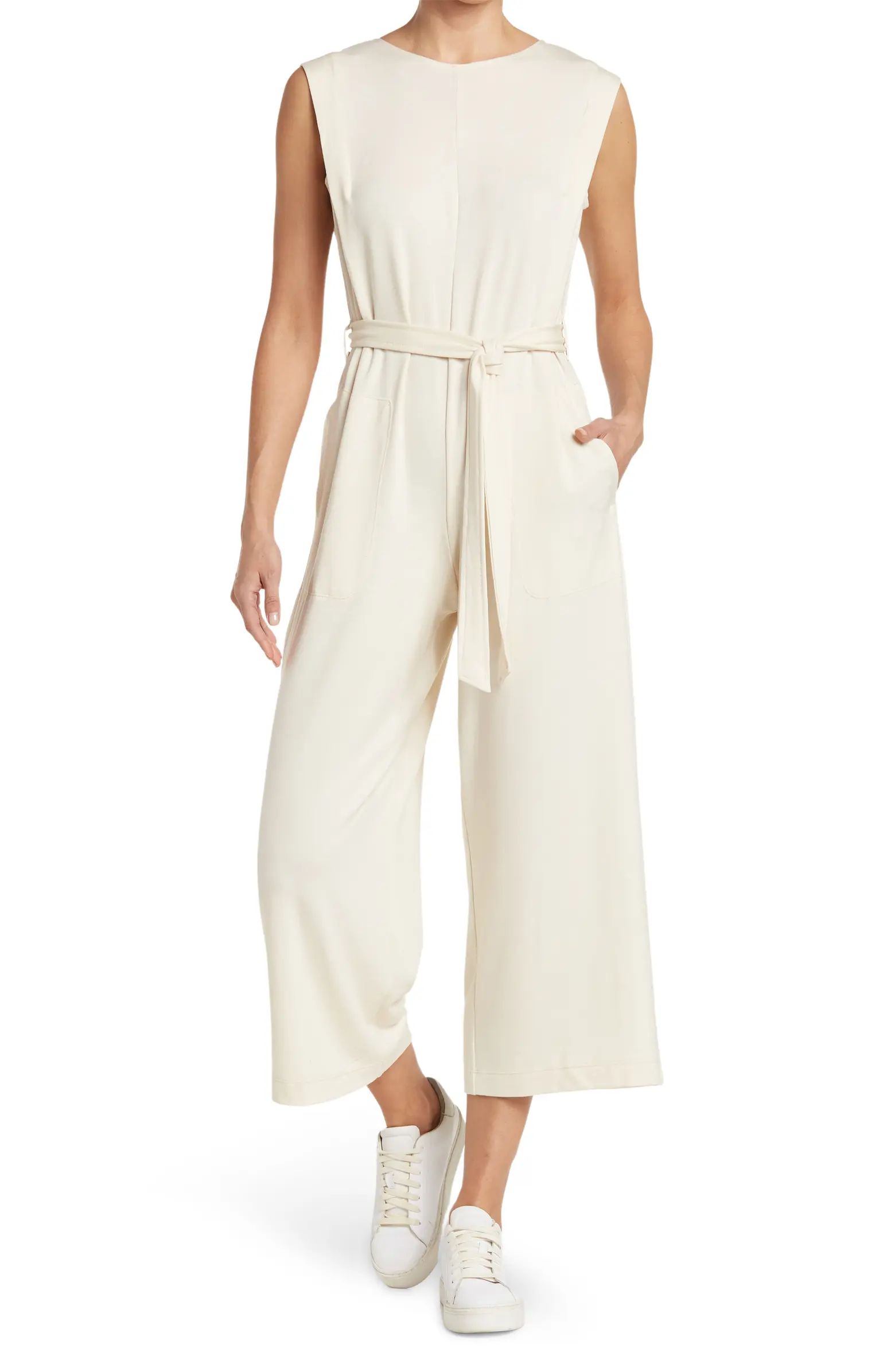French Terry Waist Tie Jumpsuit | Nordstrom Rack
