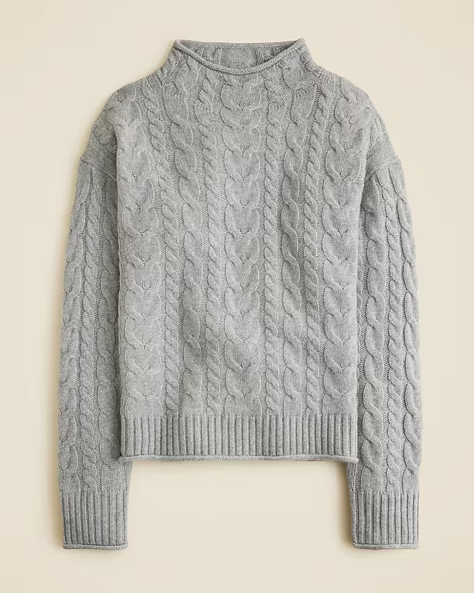 Cashmere cable-knit 2025 Rollneck™ sweater | J. Crew US