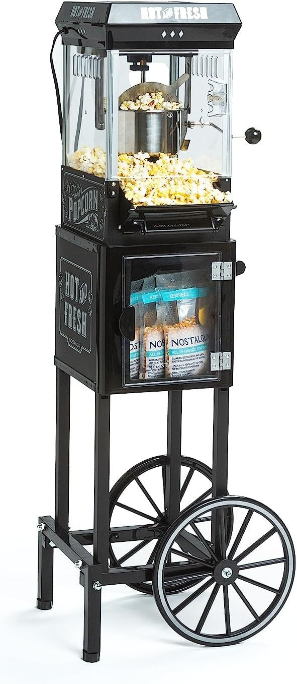 Nostalgia Popcorn Maker Machine - Professional Cart With 2.5 Oz Kettle Makes Up to 10 Cups - Vint... | Amazon (US)