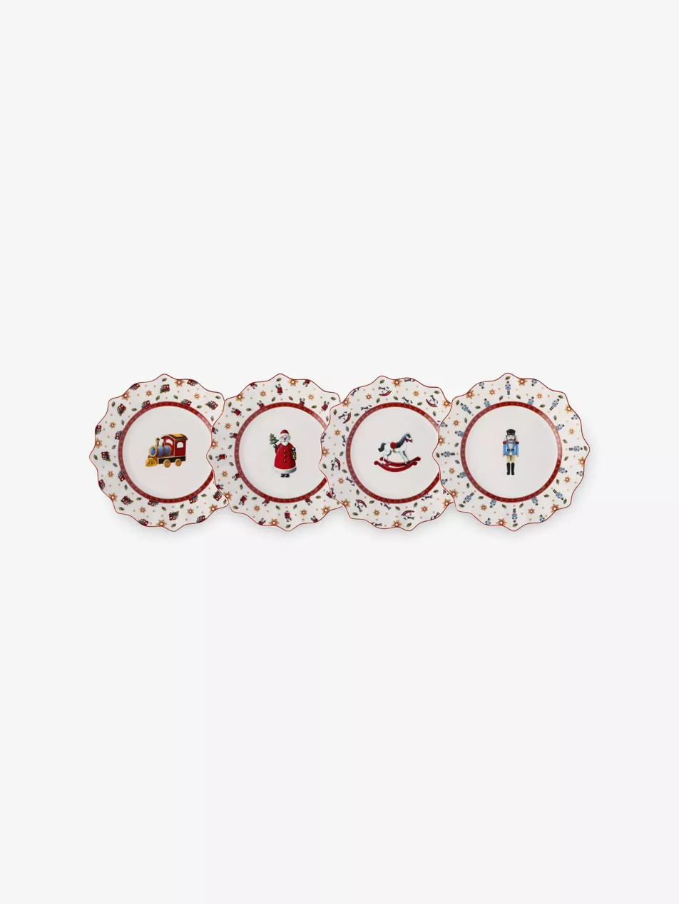 Toy's Delight Anniversary Christmas Four-Piece Porcelain Plate Set | Selfridges