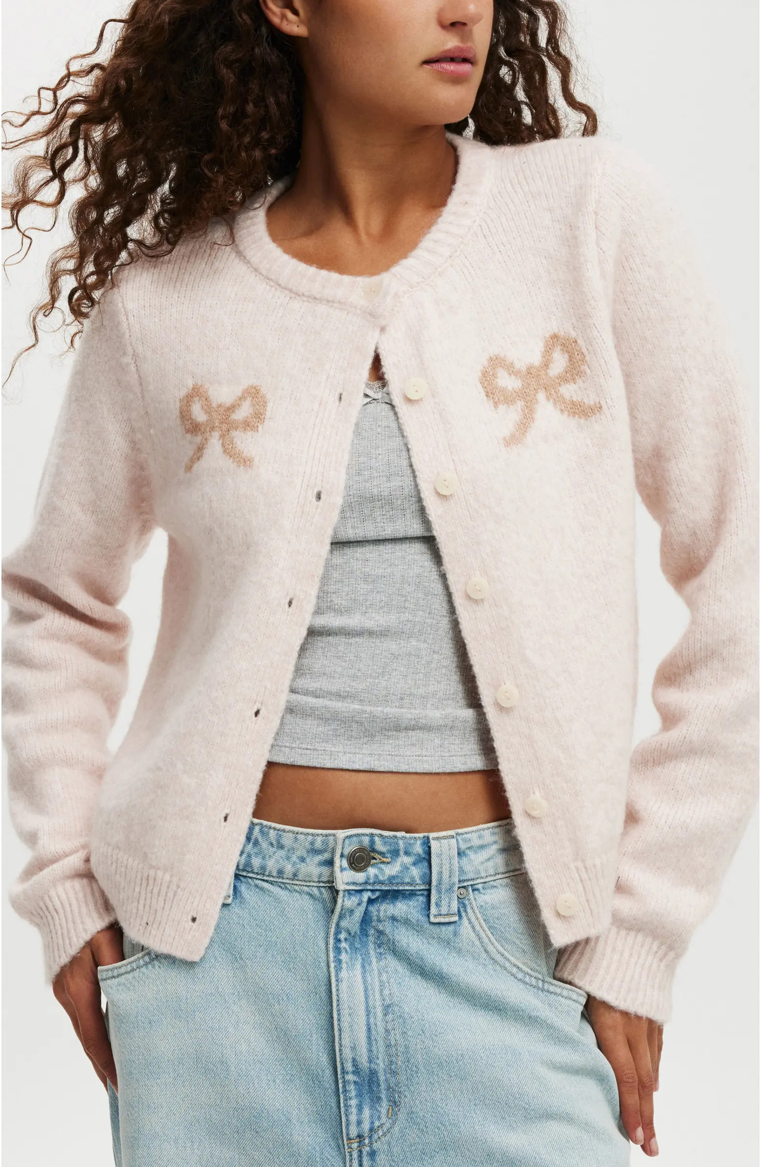 Cotton On Luxe Crew Button Cardigan | Nordstrom | Nordstrom