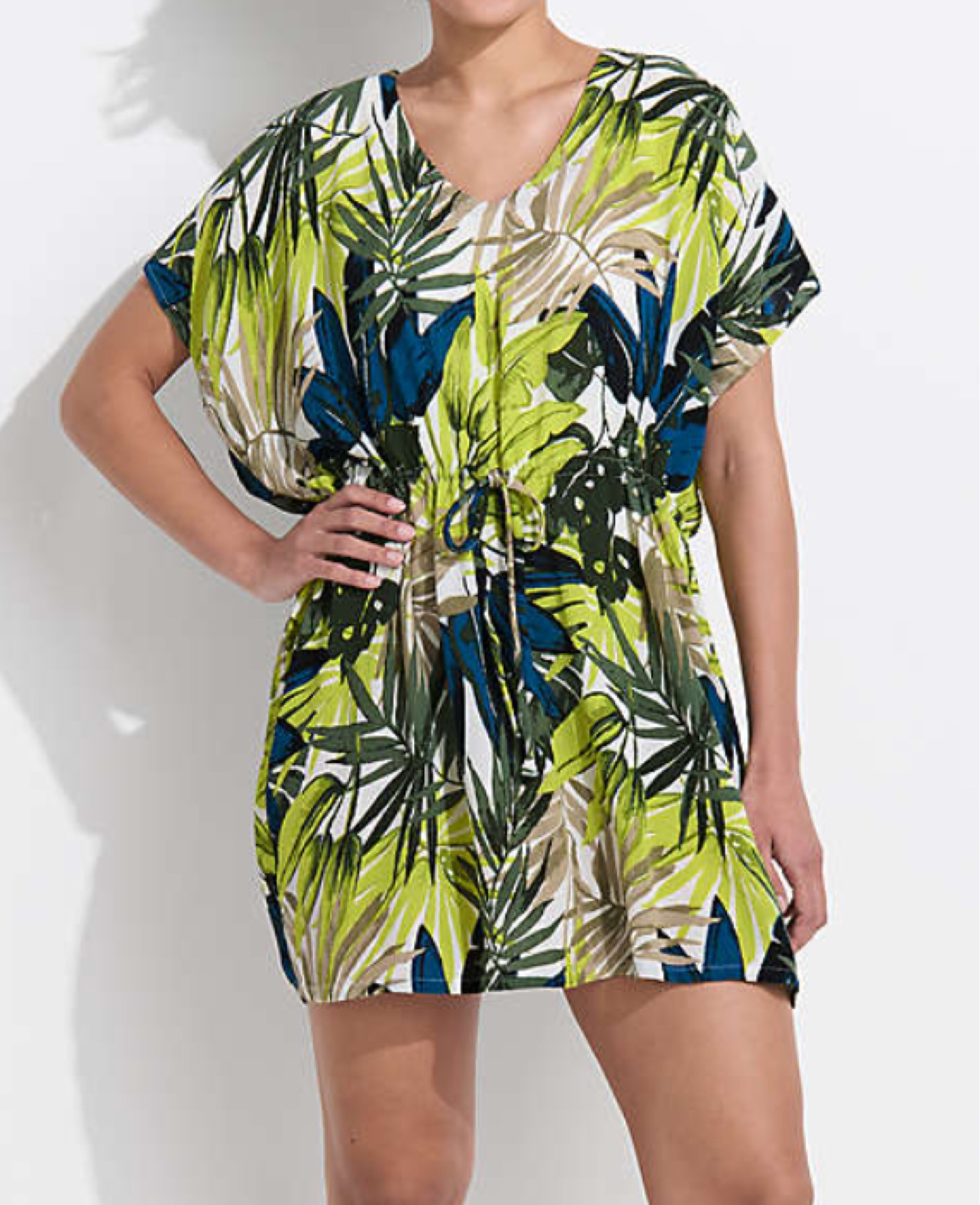 Crinkle rayon short sleeve swim cover up in ‘lime multi tropical palm’ from lands end 

Lime green / moss green / khaki

House of colour / Autumn 

#LTKFestival #LTKStyleTip #LTKSwim