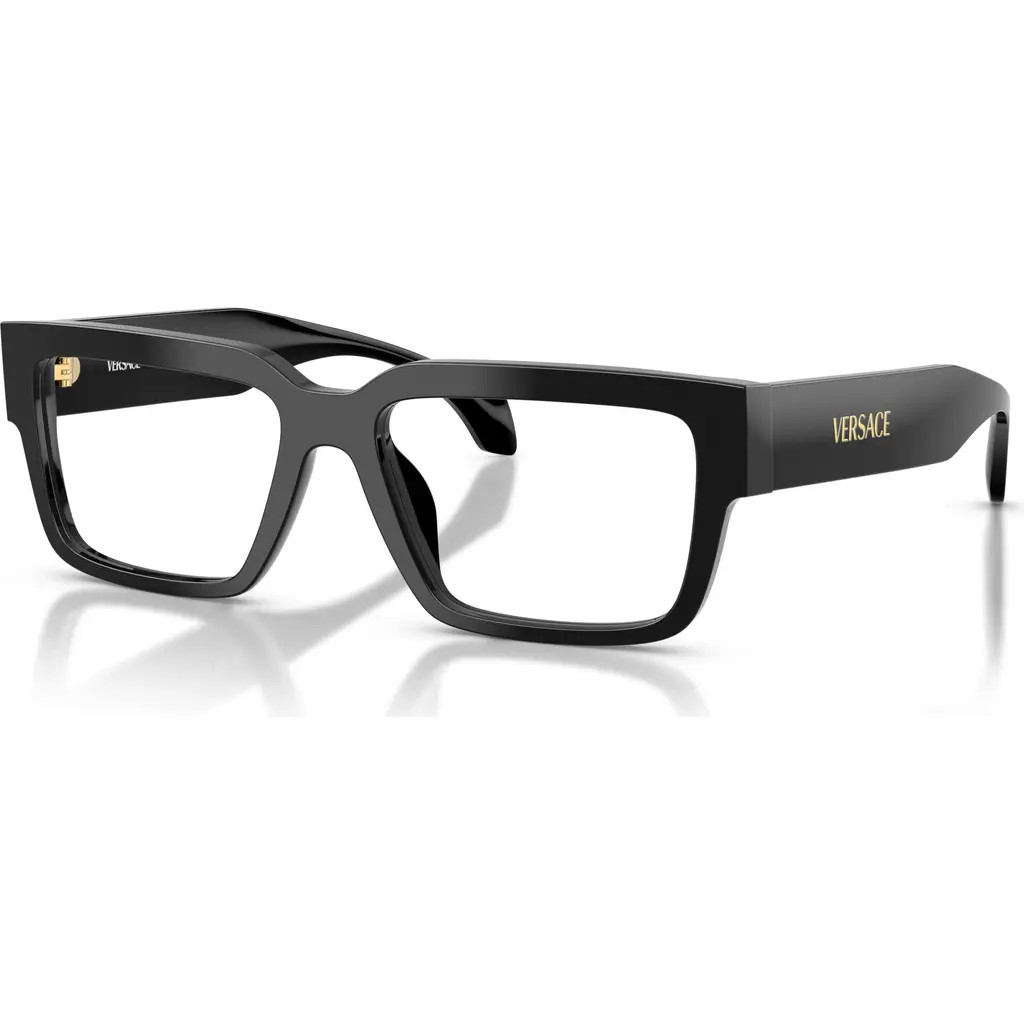 Versace 53mm Rectangle optical glasses in Black at Nordstrom | Nordstrom