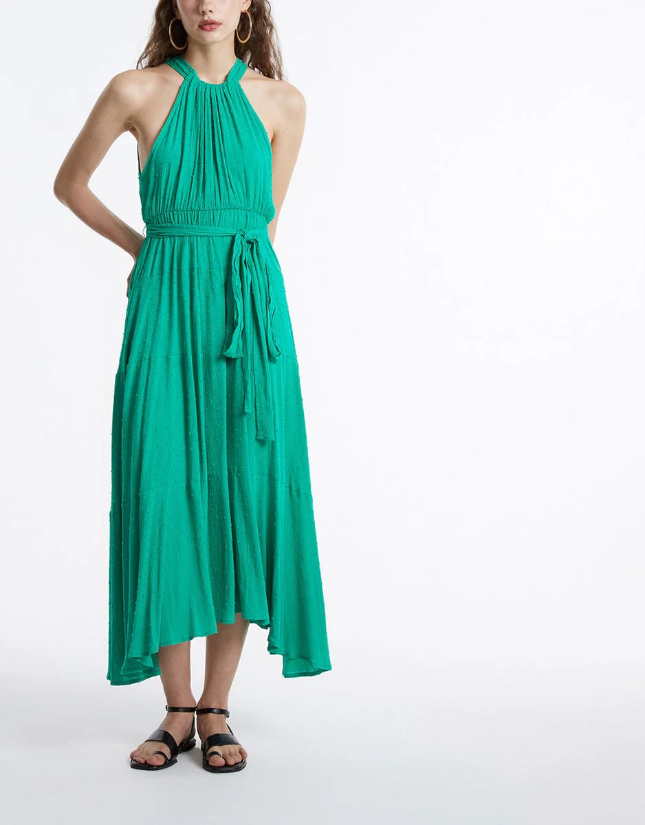 Halter Belted Sleeveless Maxi Dress (SELECT SIZES FOR PRE-ORDER) | Urban Revivo