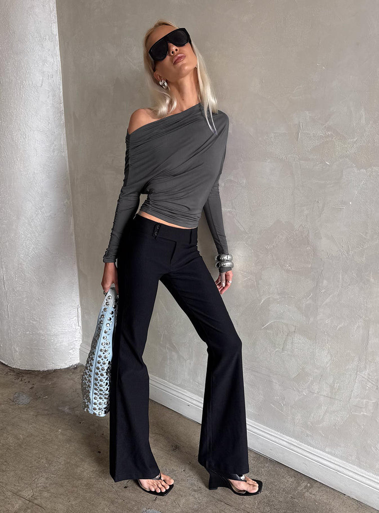 Kinkirk Flared Pants Black Tall | Princess Polly US