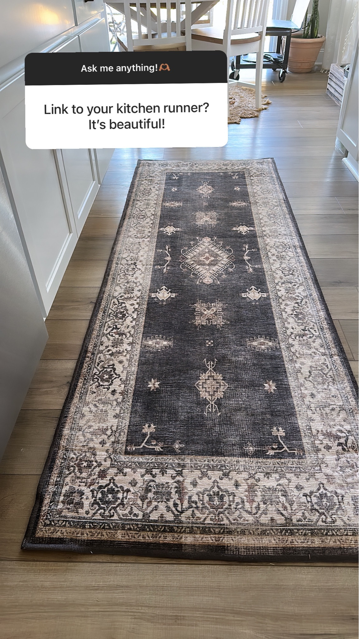 Love our Kitchen runner! It’s Ruggable but I got ours off Amazon. Easy to wipe stuff off & comfy. The cushioned pad is a mustttt!✨

#LTKhome 