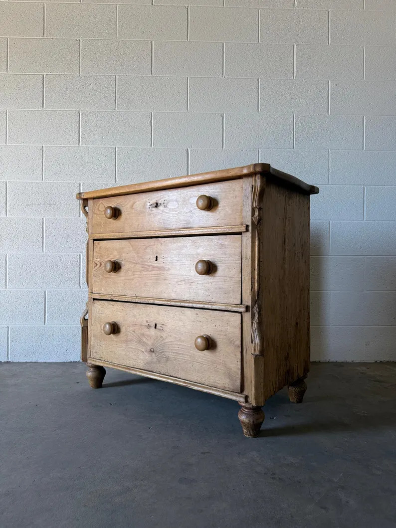 Antique Dutch Pine Three\u2011drawer Chest - Etsy | Etsy (Global)