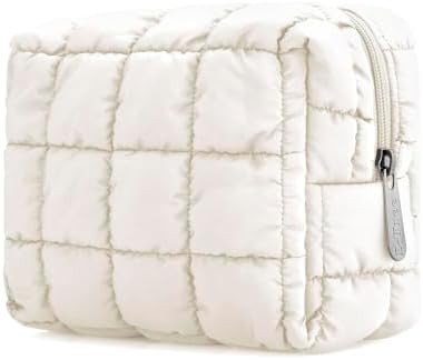 E-Tree Cute Makeup Bag,Quilted Cosmetic Bag,Make up Pouch for Purse,Toiletry Zipper Pouch,Checker... | Amazon (CA)
