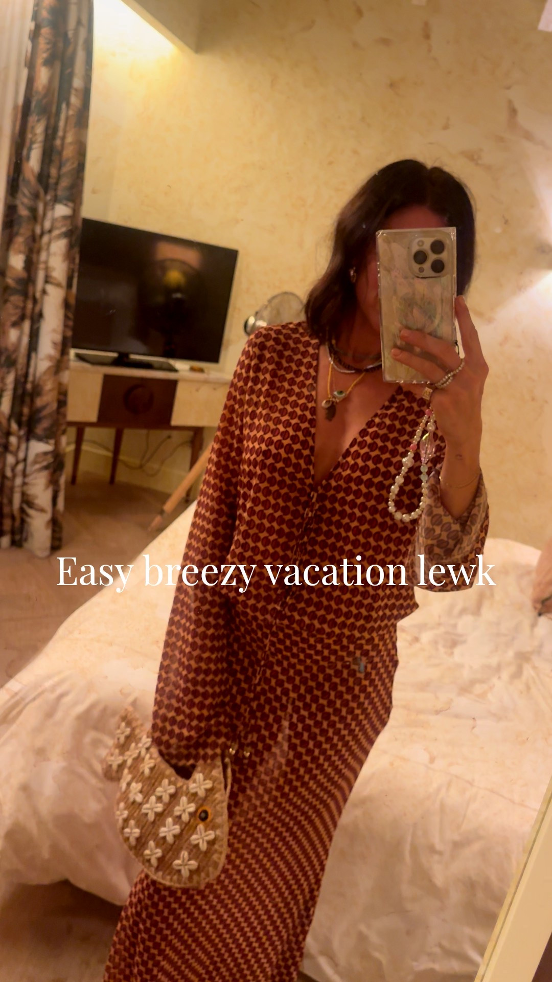 Absolutely obsessed with this vacation-perfect dress! Wear as a a dress or a coverup! It was so flattering and had such a 70’s vibe. 

I paired it with my new radios fish handbag, and some vacation vibe jewelry. 

#LTKTravel #LTKgrwm #LTKootd