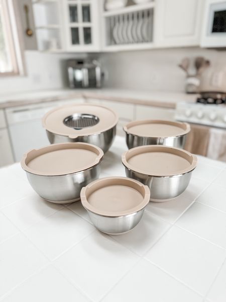 Amazon neutral mixing bowl set has a center inserts so that you can grate, shred, or insert a handmixer.

#LTKSeasonal #LTKhome #LTKfindsunder50
