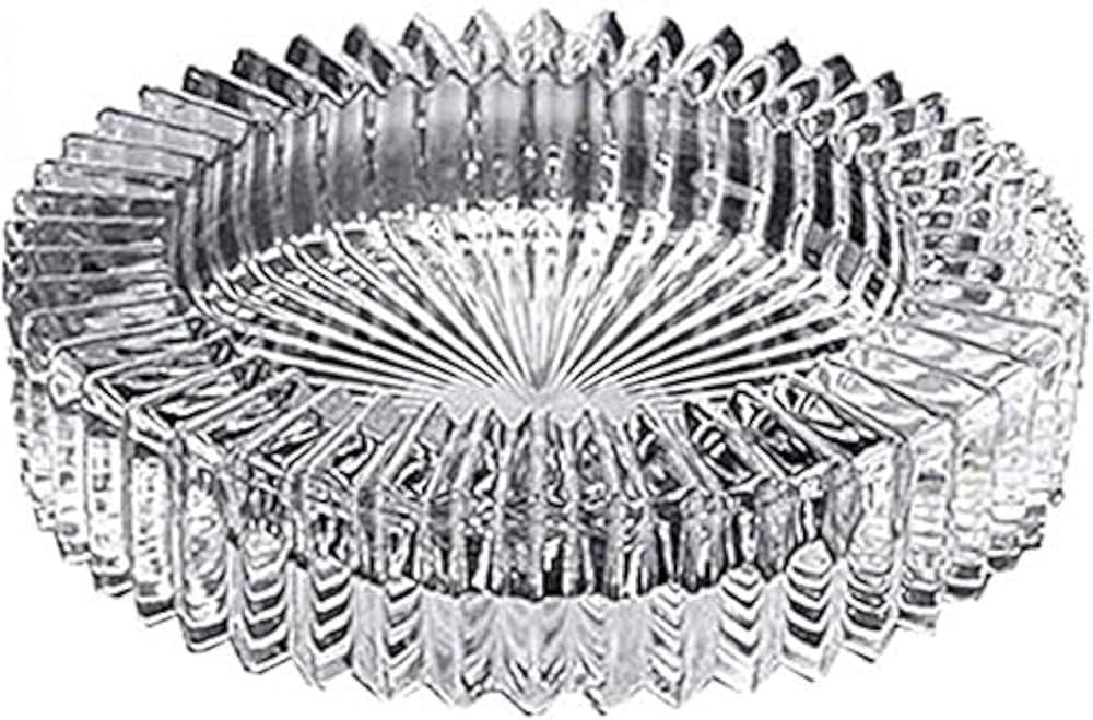 Glass Ashtray/Candy Dish - for Home OR Office - Smoke Collectible Tribal Decoration - (Round) Asy... | Amazon (US)