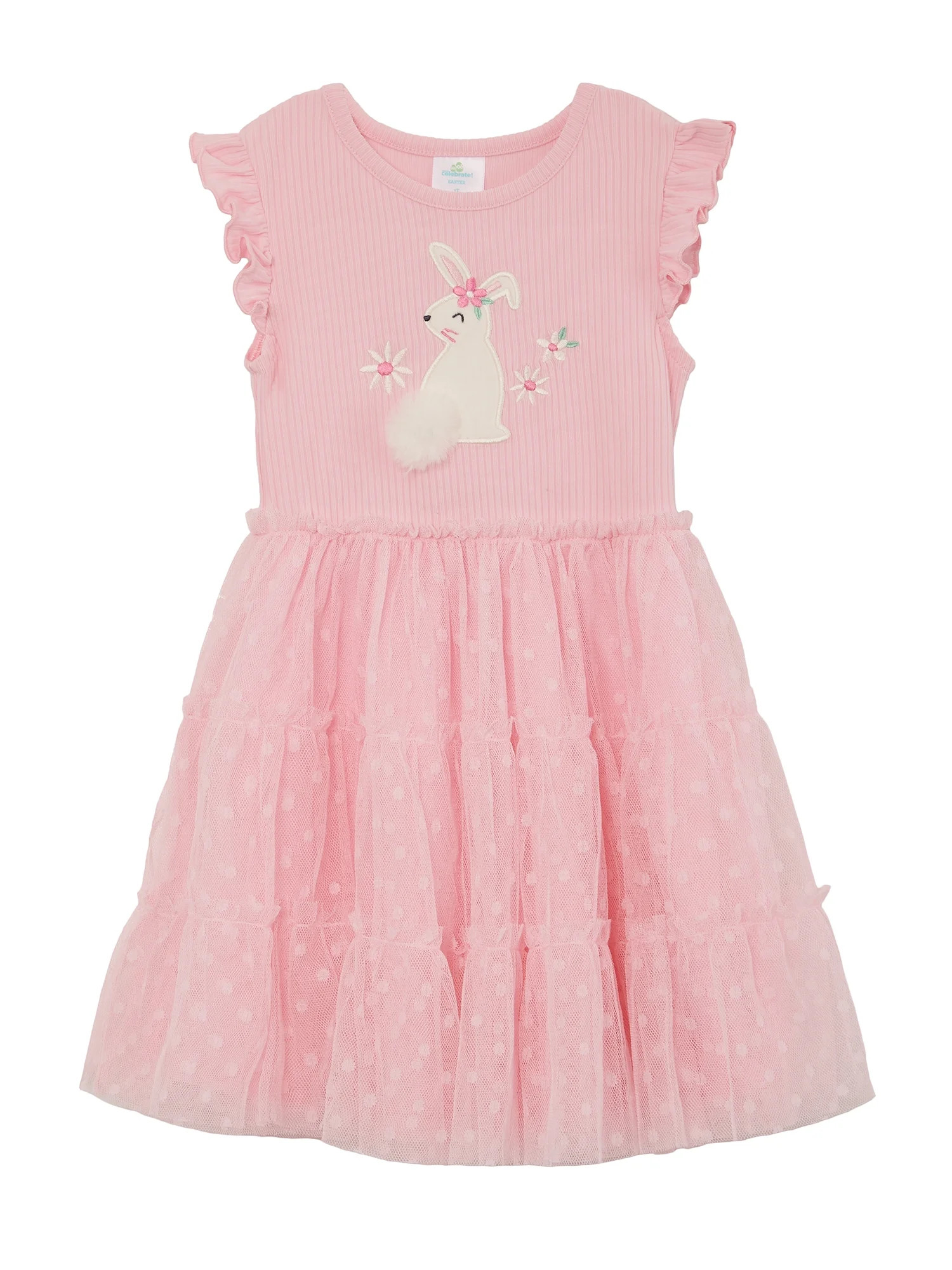 Way to Celebrate Toddler Girls Easter Tulle Tutu Dress, Sizes 12M-5T | Walmart (US)