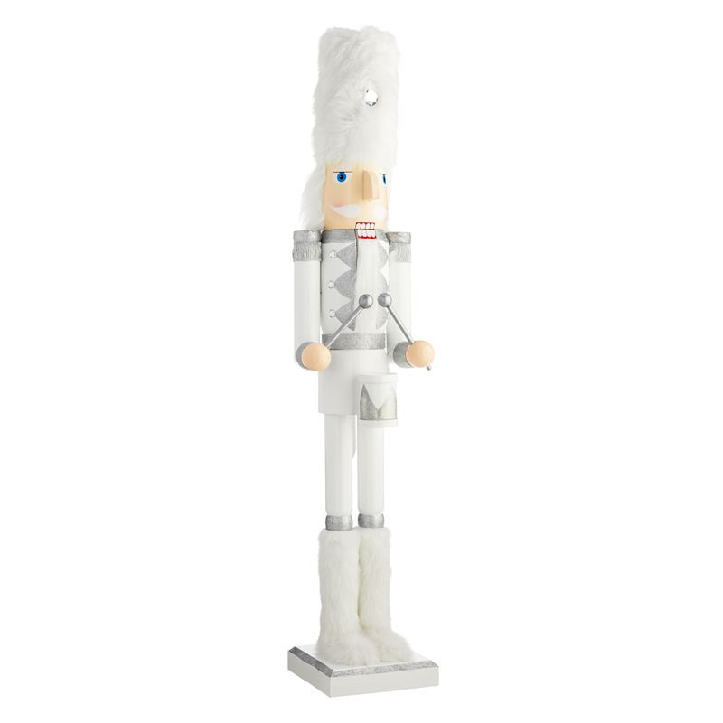 Silver & White Solider Nutcracker, 4' | At Home