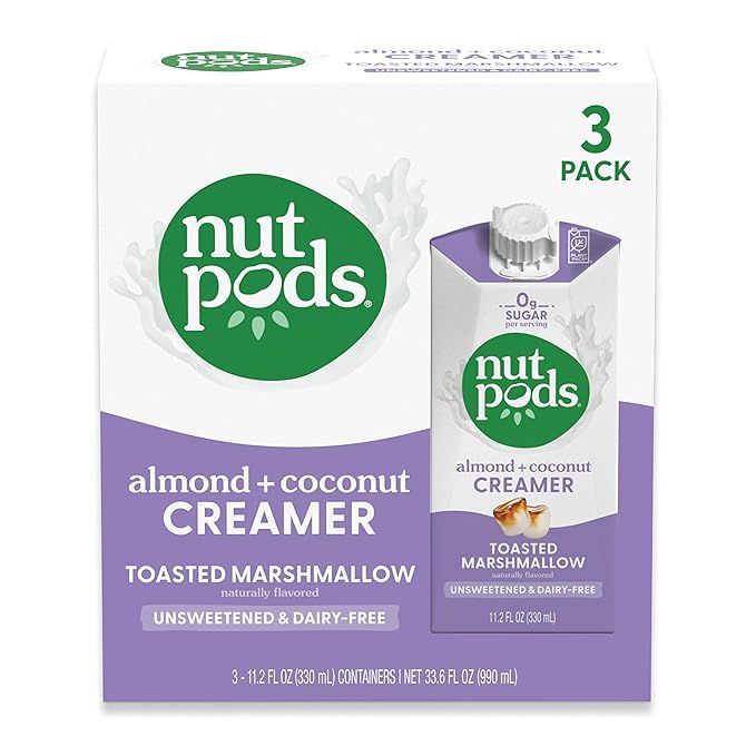 nutpods Toasted Marshmallow, (3-Pack), Unsweetened Dairy-Free Liquid Creamer, Made from Almonds a... | Amazon (US)