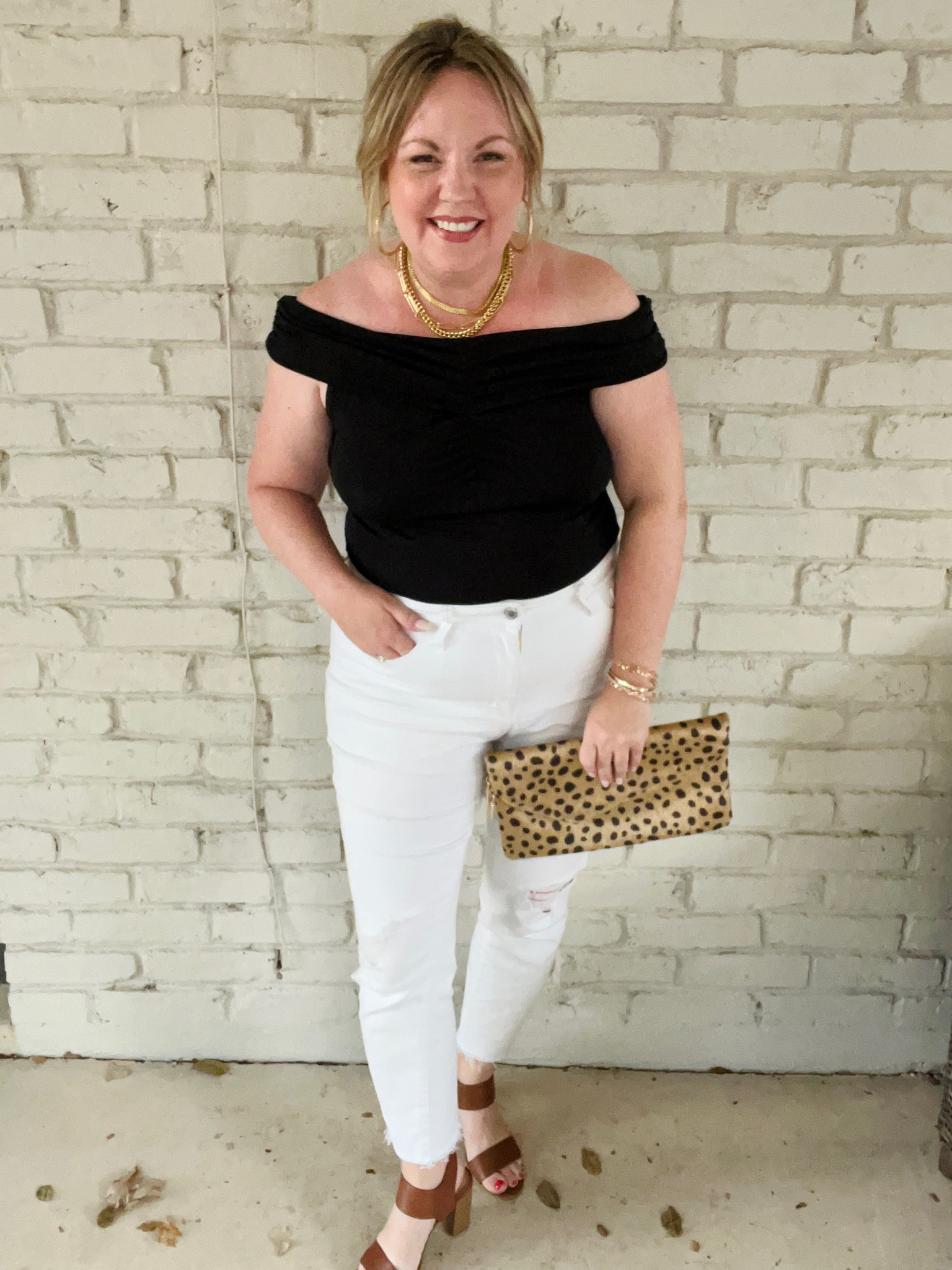 Large bodysuit; 12 jeans (loose)

#LTKstyletip #LTKHoliday #LTKunder50