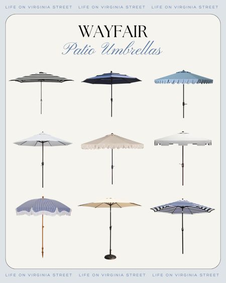 Loving all these patio umbrellas from Wayfair! They’re all chic and perfect for a coastal aesthetic patio or outdoor dining space! Includes striped umbrellas, scalloped umbrellas, outdoor umbrellas with fringe and more!
.
#ltkhome #ltksalealert #ltkseasonal #ltkfindsunder100 pool umbrellas, outside umbrella, patio furnituree

#LTKHome #LTKSeasonal #LTKSaleAlert