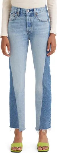 501® Spliced Rigid Raw Hem Jeans | Nordstrom