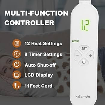 HELLOMOTO Heating Pad for Back Pain & Cramps Relief, Electric Heating Pad for Knee/Leg/Neck/Shoul... | Amazon (US)
