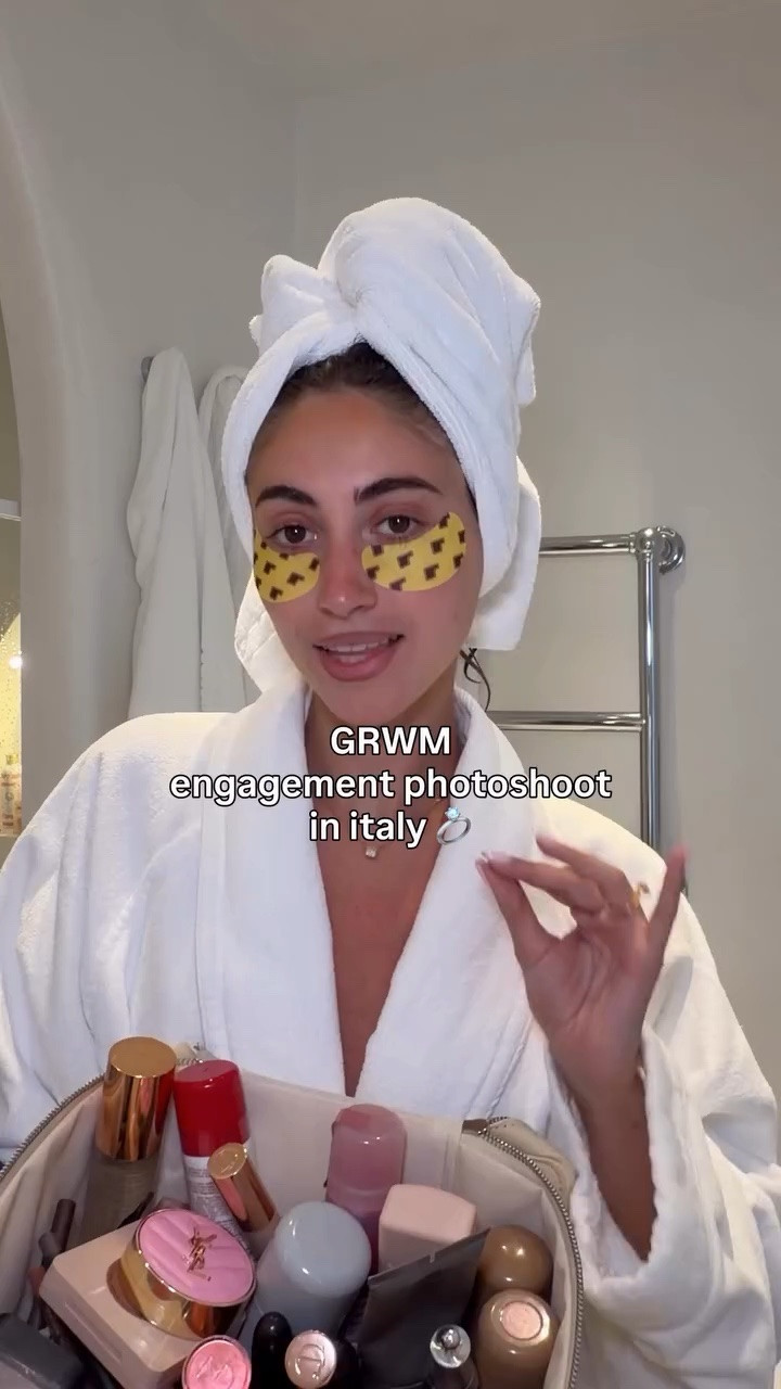 GRWM for our engagement photoshoot in italy 💍🤍 

-
-
@rhode  @charlottetilbury @saiebeauty @YSLBeauty @HourglassCosmetics 
@Redken blow dry spray ,  @maccosmetics 
-
#makeup #makeuptutorial #grwm #engagementphotoshoot #engagment