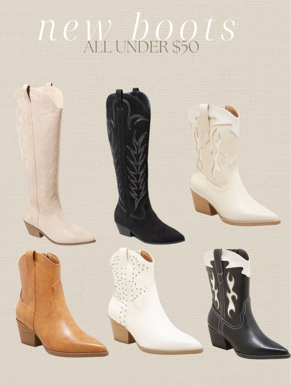 Cheap womens cowboy sales boots under 50