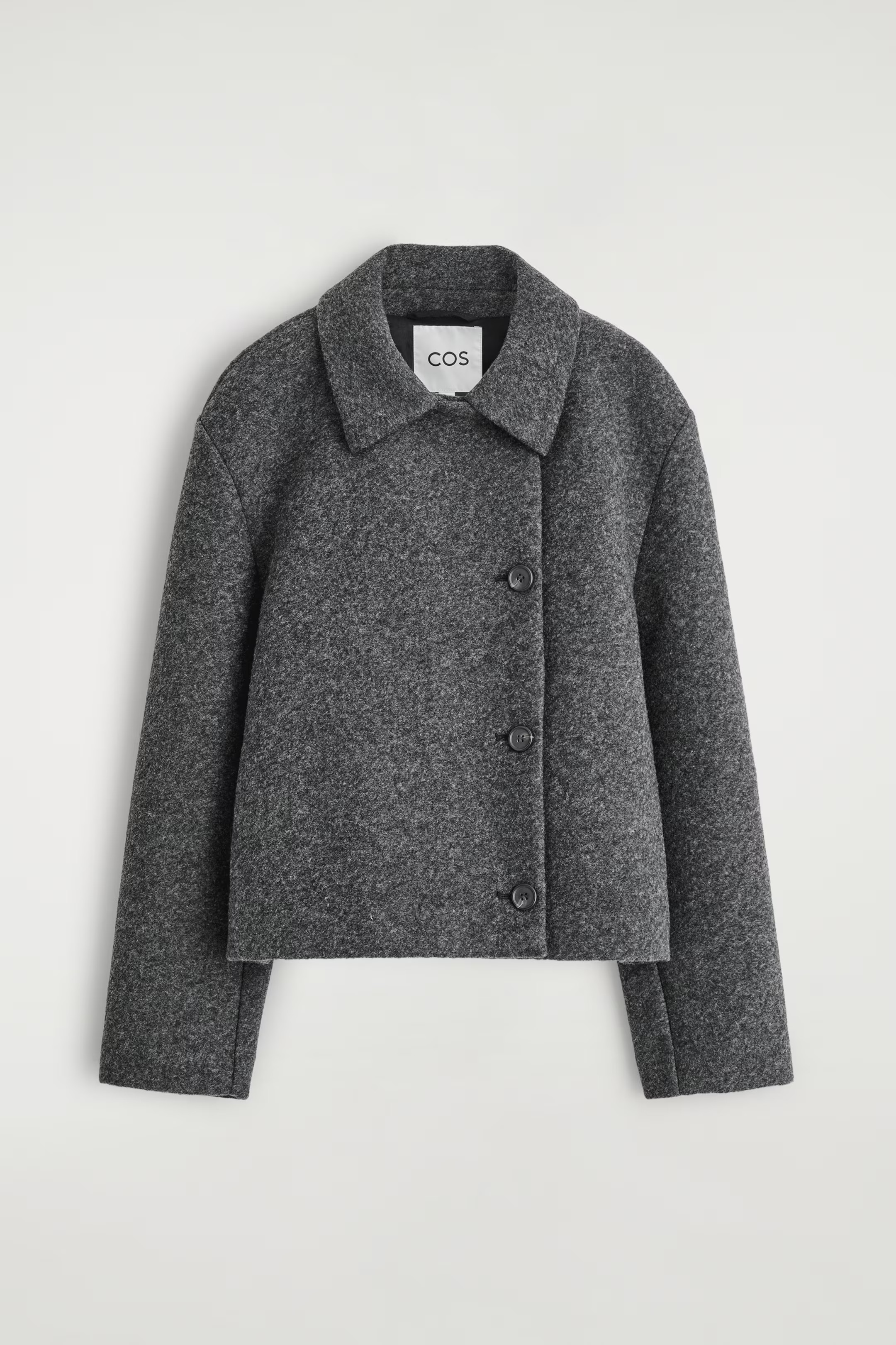 BOILED WOOL-BLEND SHORT JACKET | H&M (UK, MY, IN, SG, PH, TW, HK)
