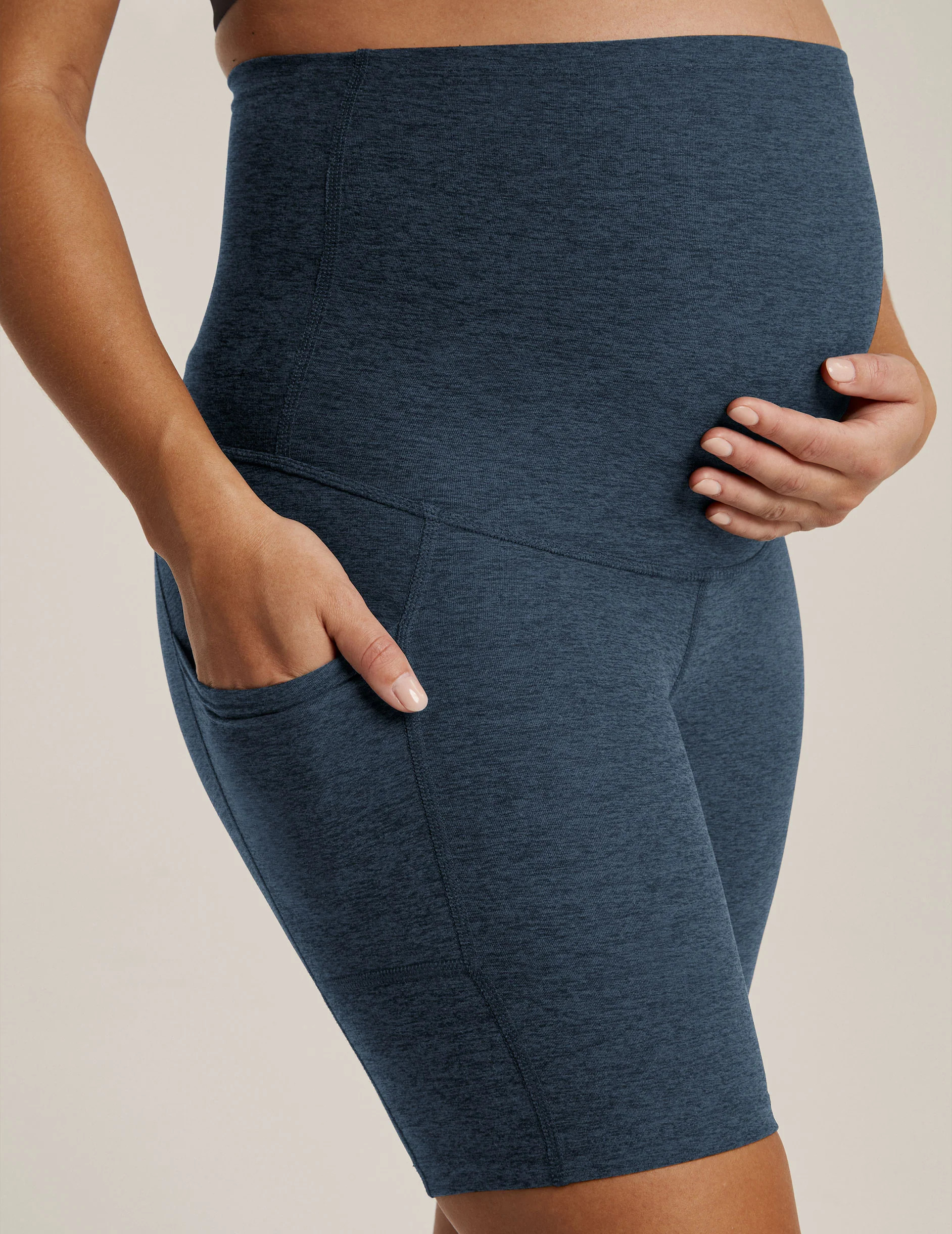 Spacedye Team Pockets Maternity Bike Short | Beyond Yoga | Beyond Yoga