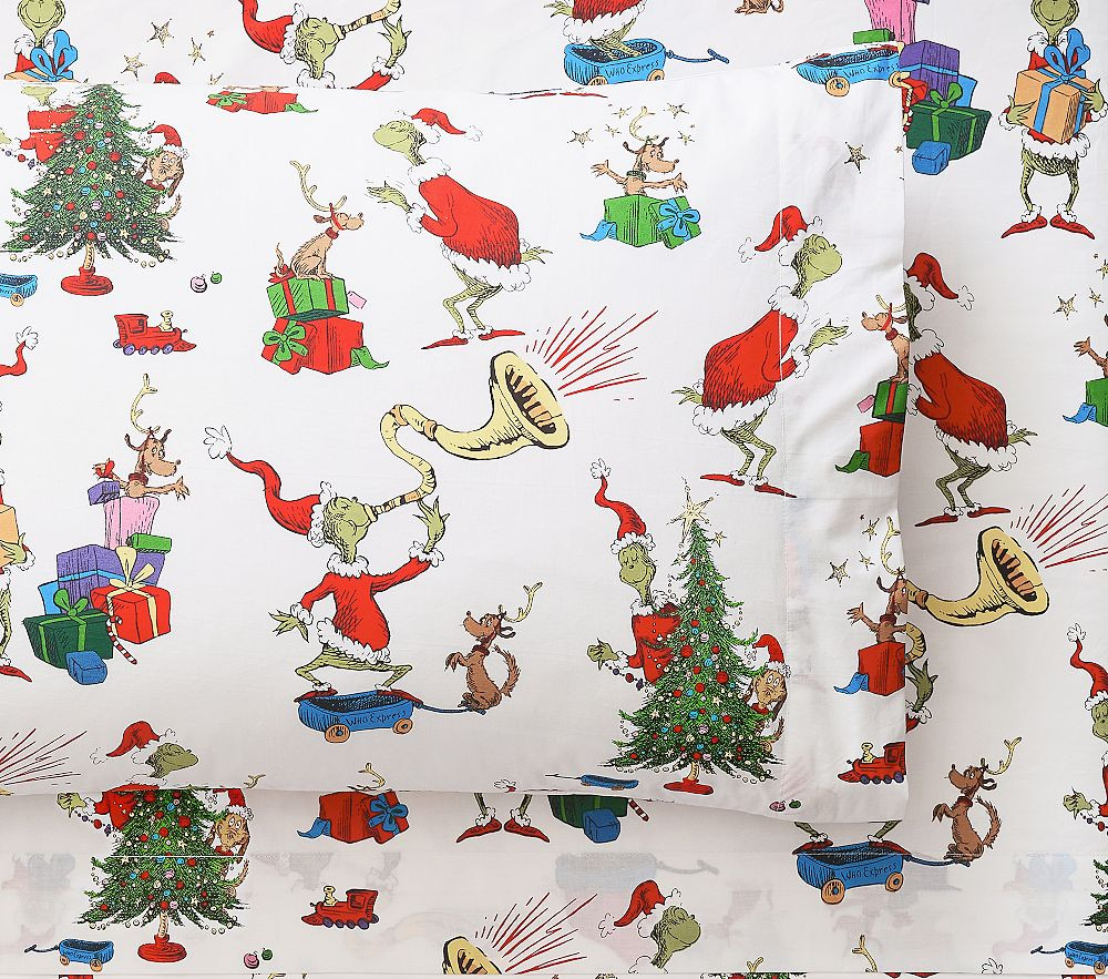 Dr. Seuss’s The Grinch™ & Max™ Sheet Set | Pottery Barn Kids