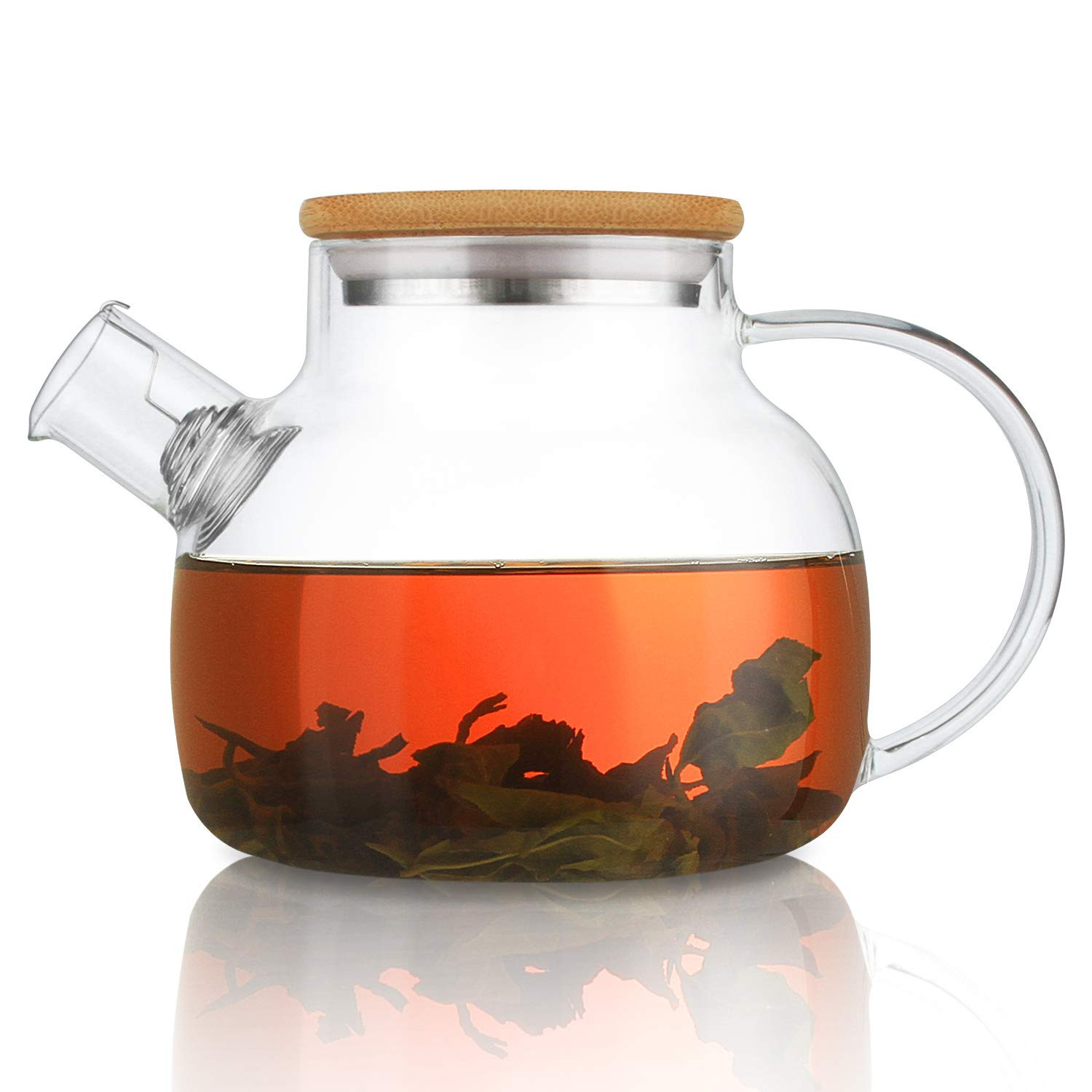 CnGlass Glass Teapot Stovetop Safe,30.4oz Clear Tea pot with Removable Filter Spout,Loose Leaf an... | Amazon (US)