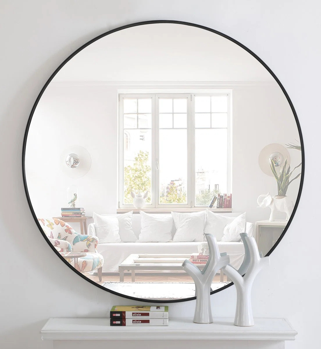 Sabine Metal Round Wall Mirror | Wayfair North America
