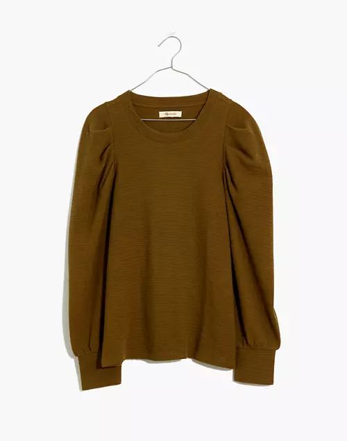 Pleated Statement-Sleeve Top | Madewell