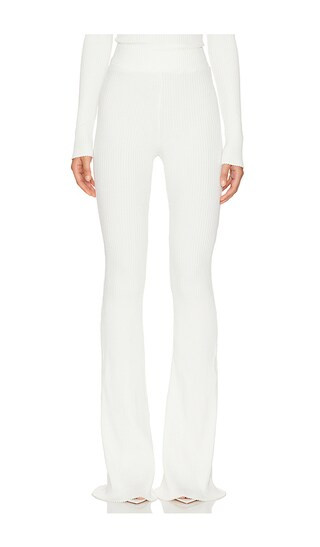 Giza Rib Flare in Ivory | Revolve Clothing (Global)