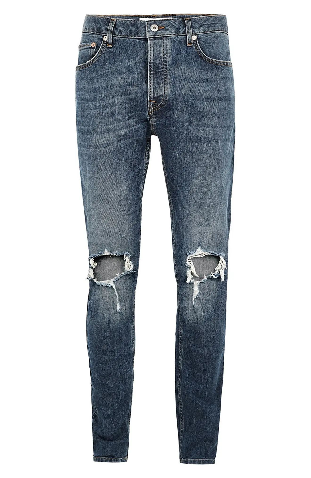 Topman Polly Ripped Stretch Skinny Jeans | Nordstrom