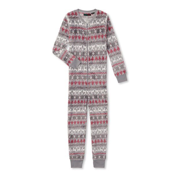 Derek Heart Kids' Fair Isle Union Suit Matching Family Christmas Pajamas - Walmart.com | Walmart (US)