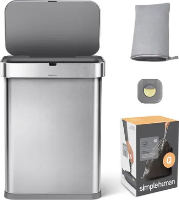 58-Liter Rectangular Sensor Trash Can Set | Nordstrom
