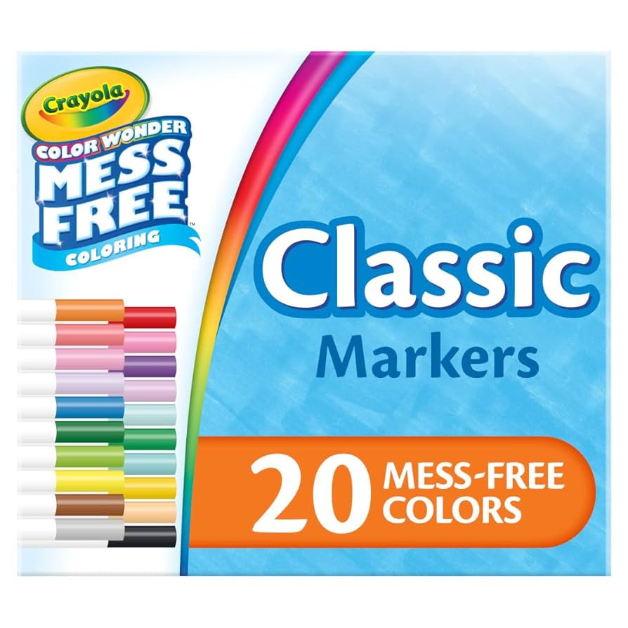 Crayola Color Wonder Marker Refill Set (20ct), Mess Free Broad Line Markers for Toddlers, Mess Fr... | Amazon (US)