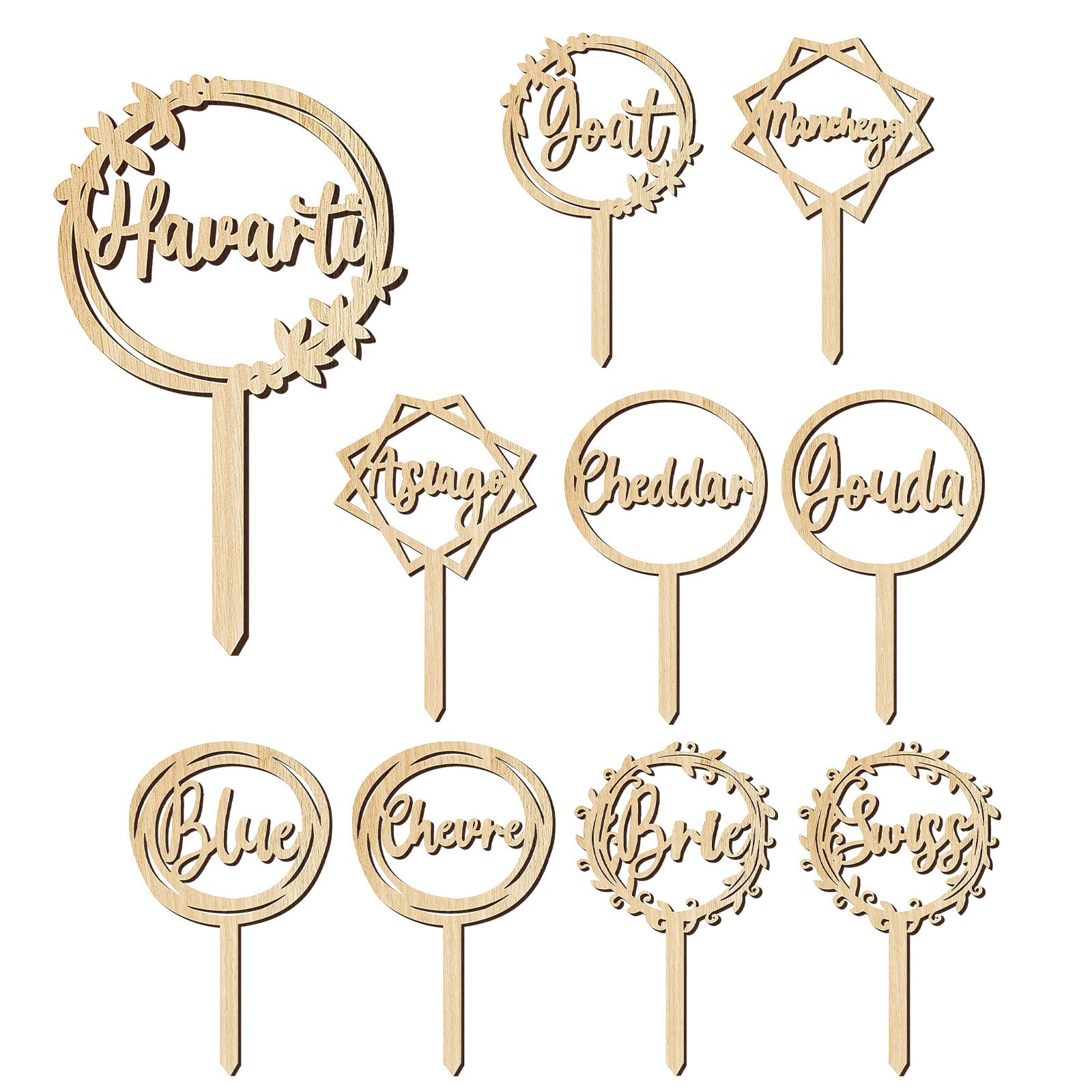 10 Packs Cheese Labels Markers for Charcuterie Board Cheese Markers Food for Buffet Picks for Chr... | Amazon (US)