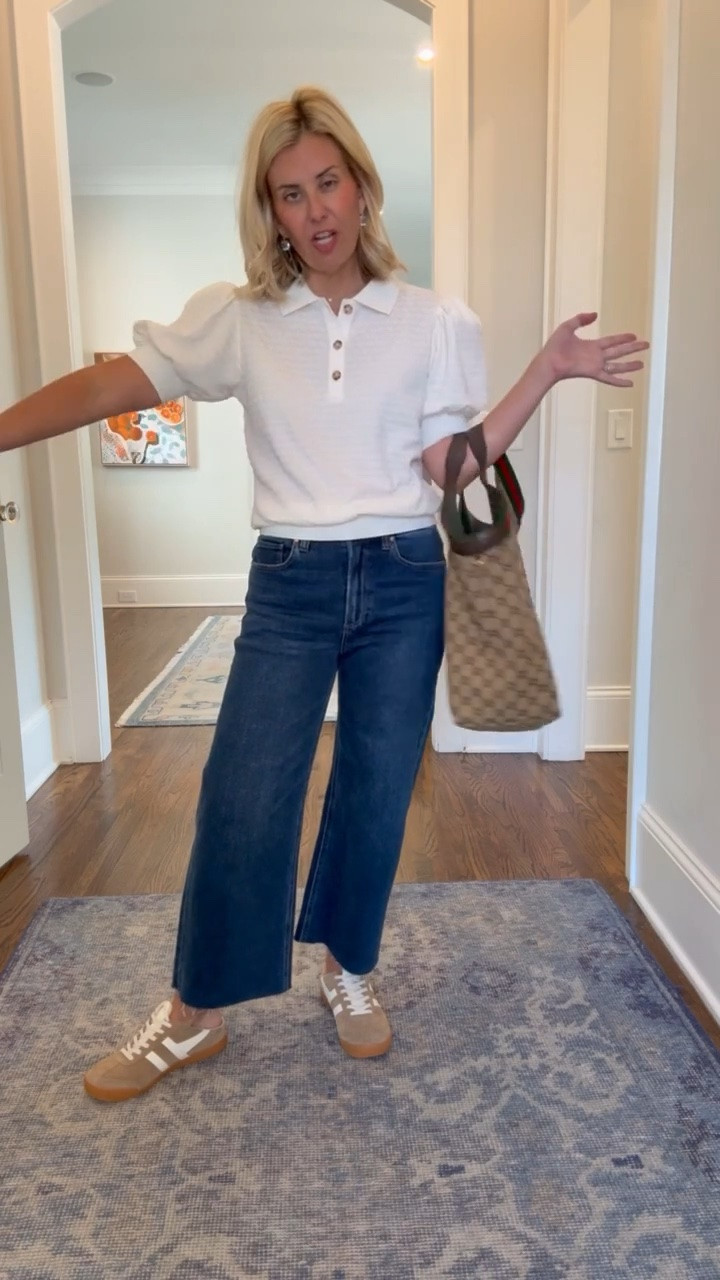 Classic top we are wearing with anything & everything! 
Top - xs 
Jeans - 26P
Sneakers - 8

#LTKdayinmylife #LTKootd #LTKmomlife