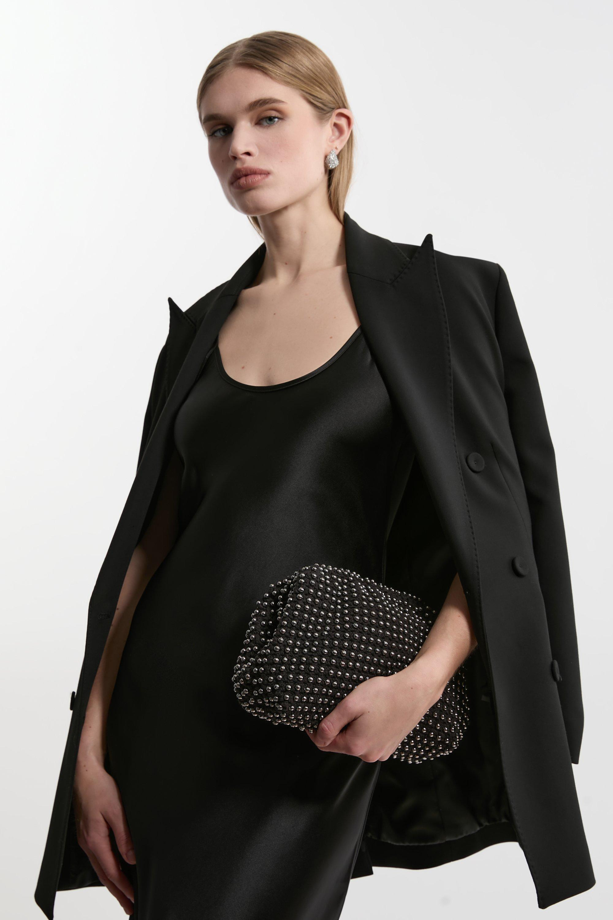 Pearl Slouchy Clutch Bag | Karen Millen UK + IE + DE + NL