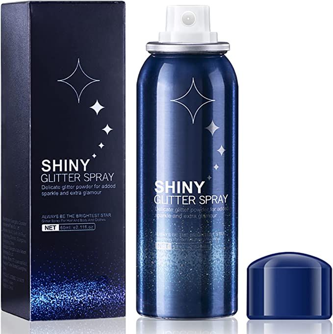Temporary Glitter Spray, Body Shimmery Spray for Skin, Face, Hair and Clothing, Quick-Drying Wate... | Amazon (US)